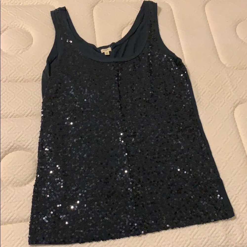 JCrew Sequin Tank Size XS- Navy
